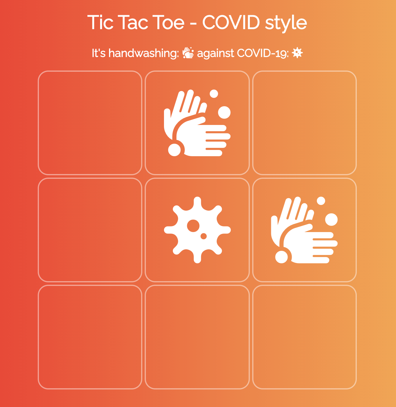 screenshot of tic-tac-toe game